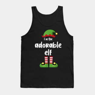 I'm The Adorable Elf Family Matching Christmas Pajama Gifts Tank Top